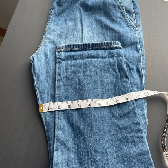 NWT cotton XL Roxy beach denim tie waist pant jogger style drawstring - Picture 7 of 8